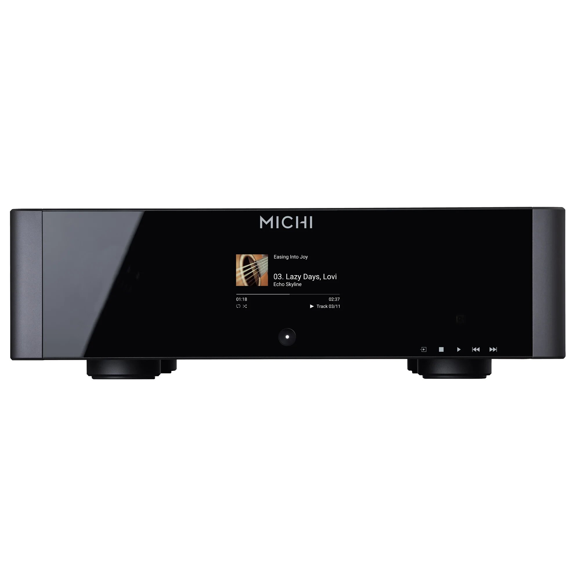 CD проигрыватель Michi Q5 Transport DAC black, сталь, 32 бита, пульт ДУ