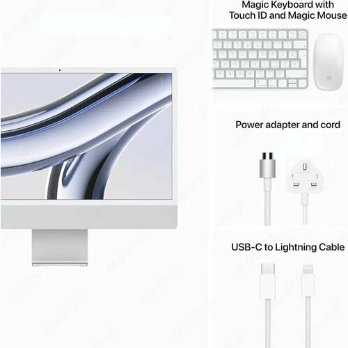 Моноблок Apple iMac 24 2023 M3 8-Core GPU 10-Core 16GB 512GBSilver 16 ГБ 512 ГБ 169000₽