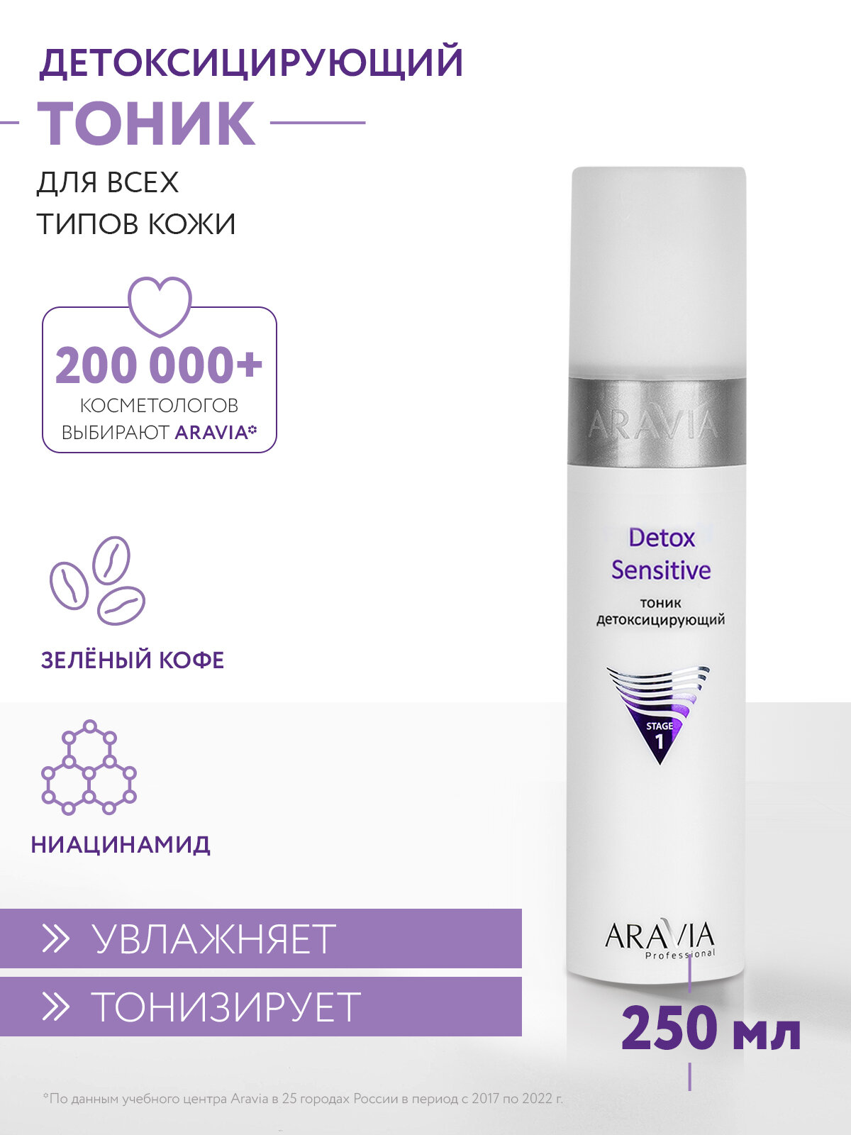 ARAVIA Тоник для лица детоксицирующий Detox Sensitive, 250 мл