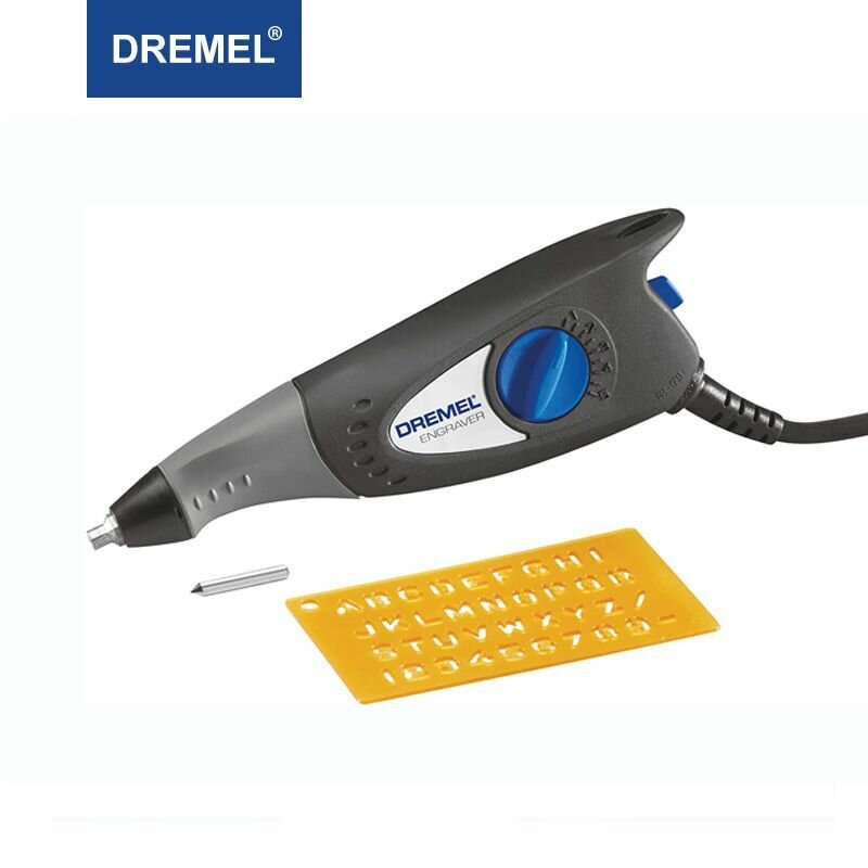 Ручка Dremel 290 вращающийся инструмент с шаблоном - машина для изготовления идеально подходит для DIY для персонализации и резьбы по коже металлу стеклу и дереву