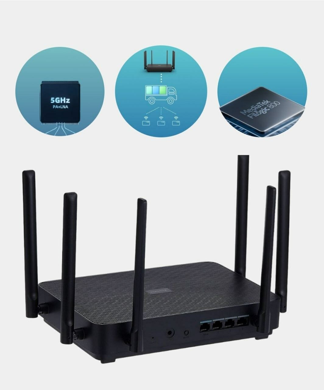 Роутер Xiaomi Wi-Fi AX3000T Wifi 6, двухдиапазонный, для дома и офиса, Белый — фото 1