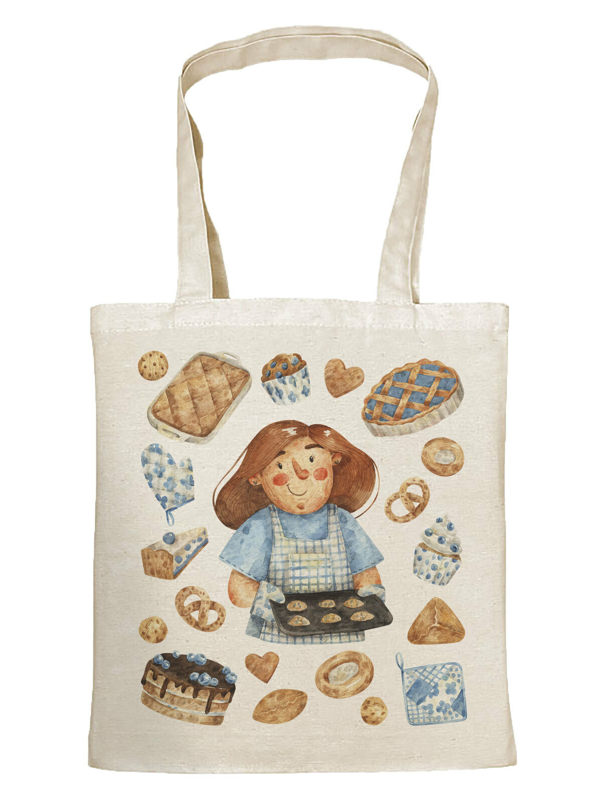 Сумка шоппер Gerasim, бежевый, серый, голубой, коричневый — фото 1