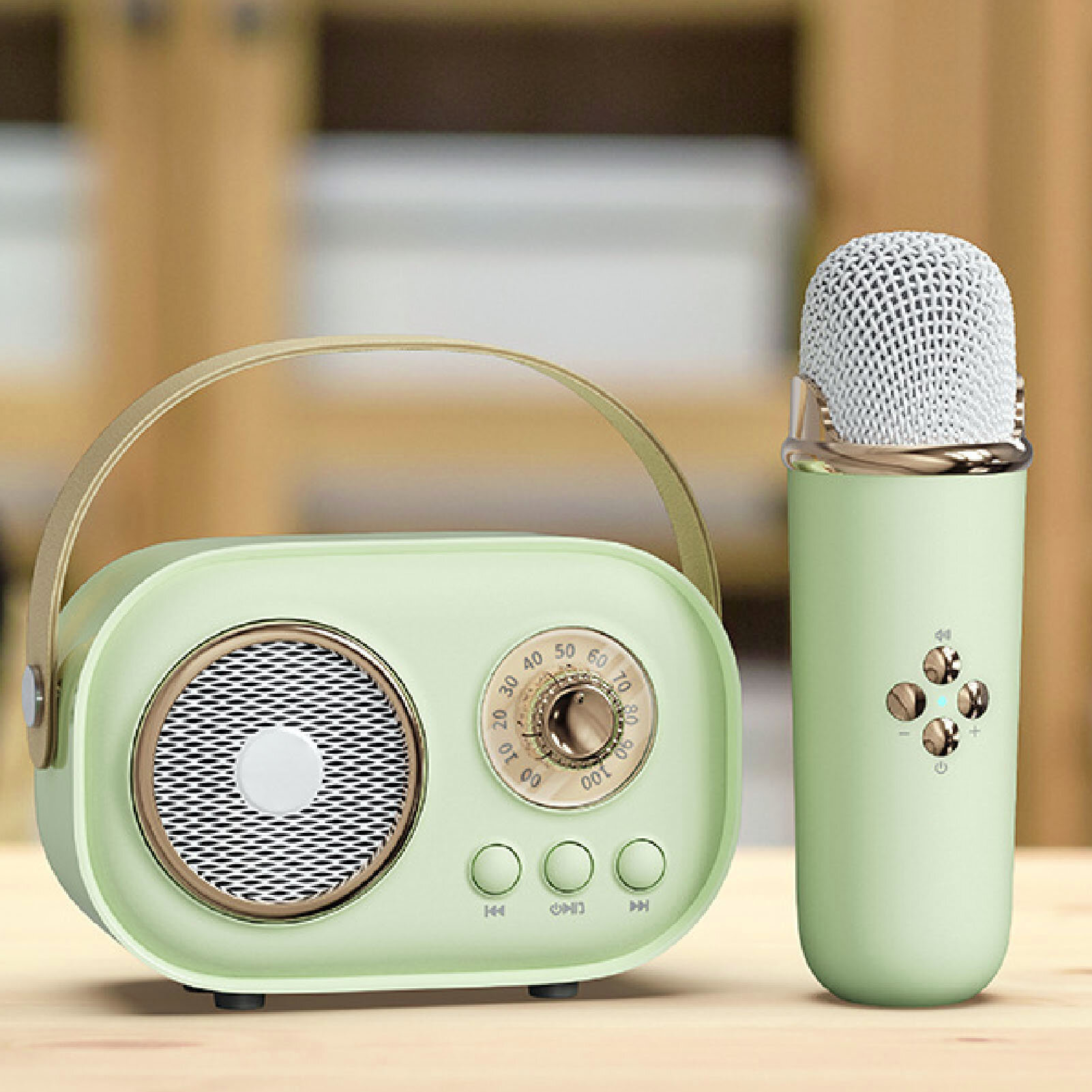 Микрофонный динамик с Bluetooth, мини караоке машина, 60-20КГц, для вечеринок