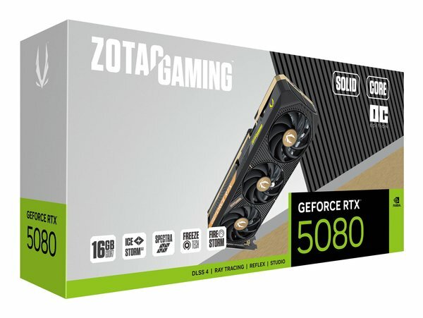 Видеокарта Zotac RTX 5080 SOLID CORE OC 16Gb 256bit GDDR7 2640/30000 HDMIx1 DPx3 HDCP Ret (ZT-B50800J2-10P)