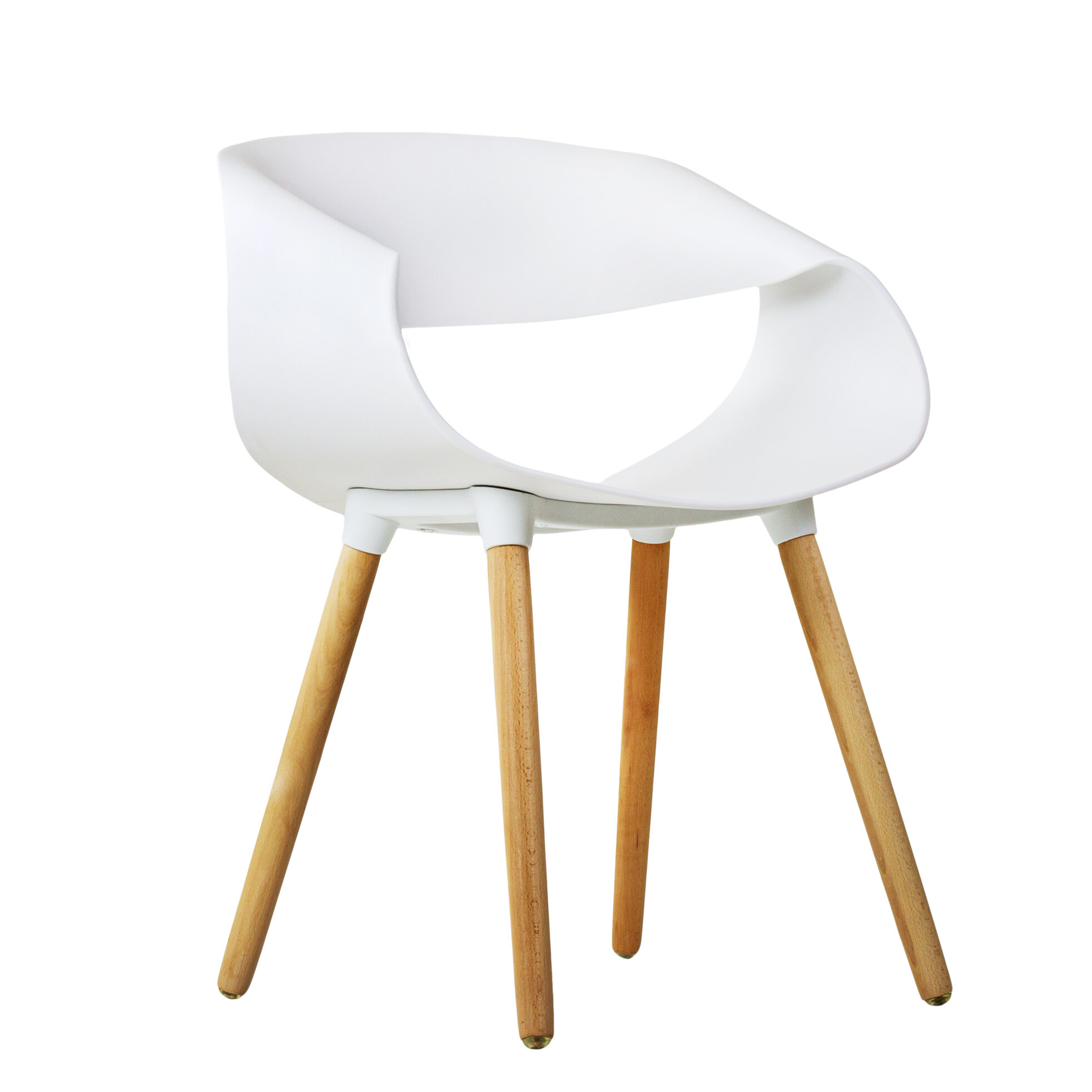 Стул Barneo N-222 Infinity, белый, натуральное дерево, интерьерный