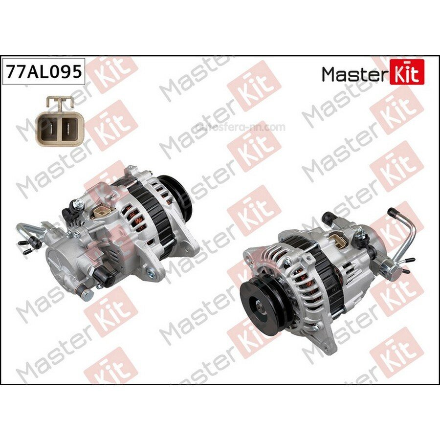 MASTERKIT 77AL095 Генератор Hyundai H-1(A1), Porter 94-, Mitsubishi L300 III(P1_T ), L400(PD_W) 94- (14V,110A)