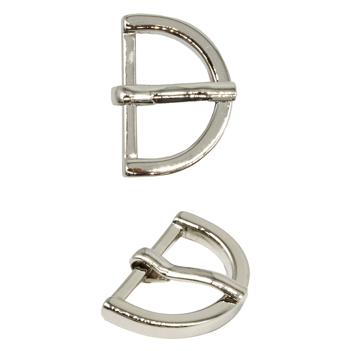 Пряжка для ремня 15 мм (30*14 мм), BIG, 6865, полукольцо, металл (никель), 10 шт