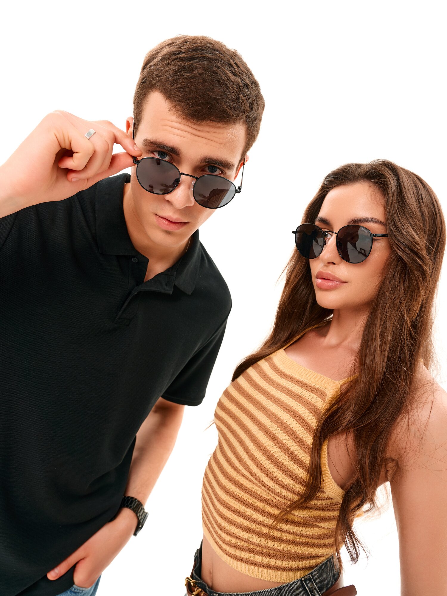 Солнцезащитные очки Polaroid, черный — фото 1