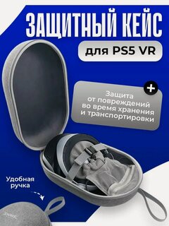 Изображение товара Сумка кейс для системы виртуальной реальности Sony Playstation VR2 (вмещает шлем, контроллера и провода) + заглушки
