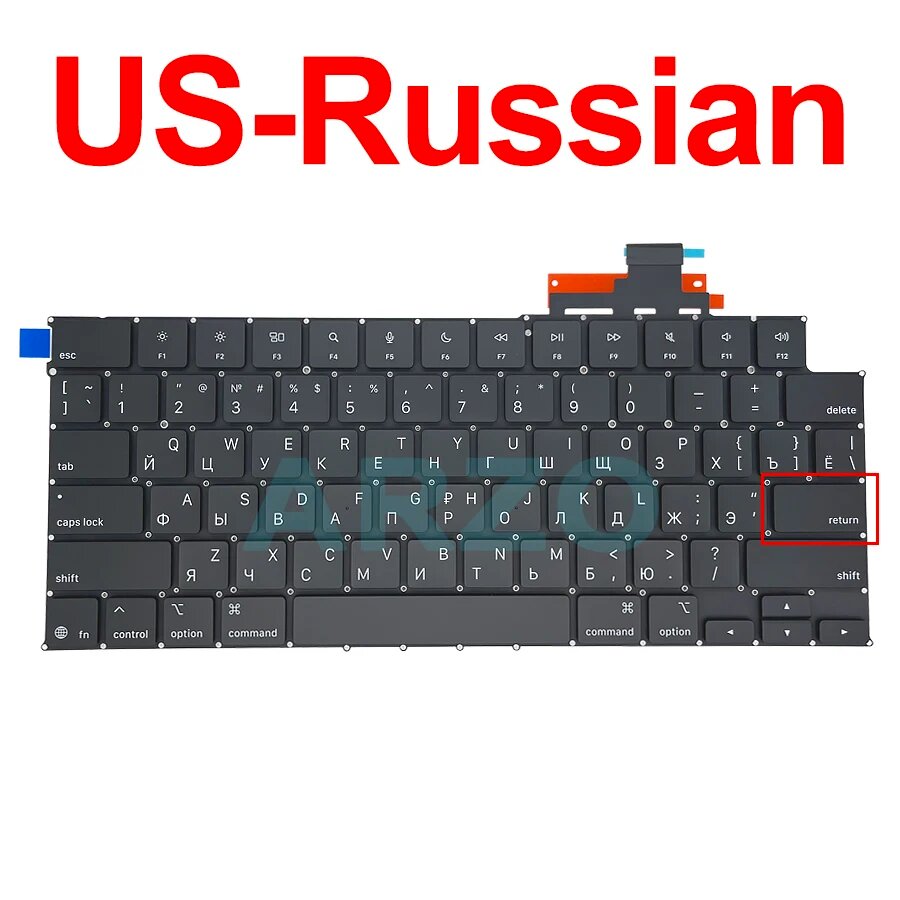 Клавиатура для MacBook Air 13" A3240 A3241, US-Russian