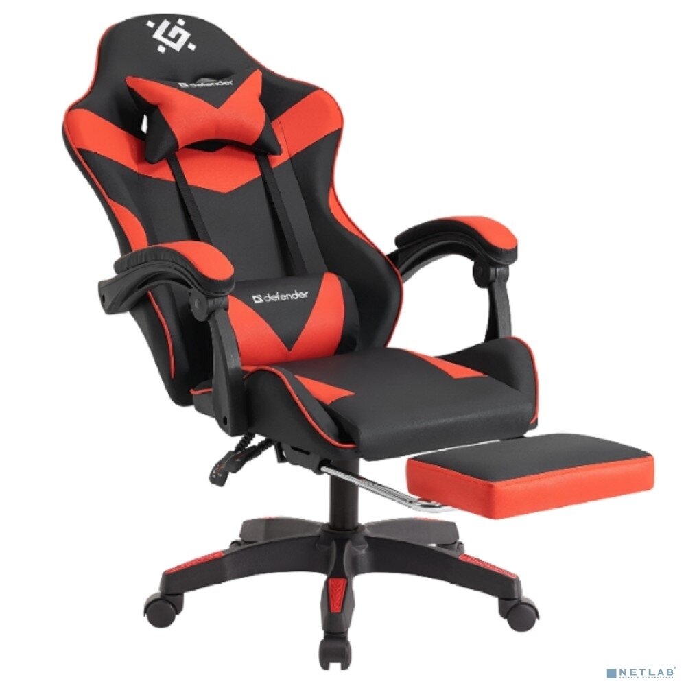 Кресло игровое Defender 64057 TORNADO BLACK/RED PU — фото 1