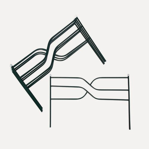 Изображение товара Ограждение декоративное, 45 × 335 см, 5 секций, металл, зелёное, «Ялиль»