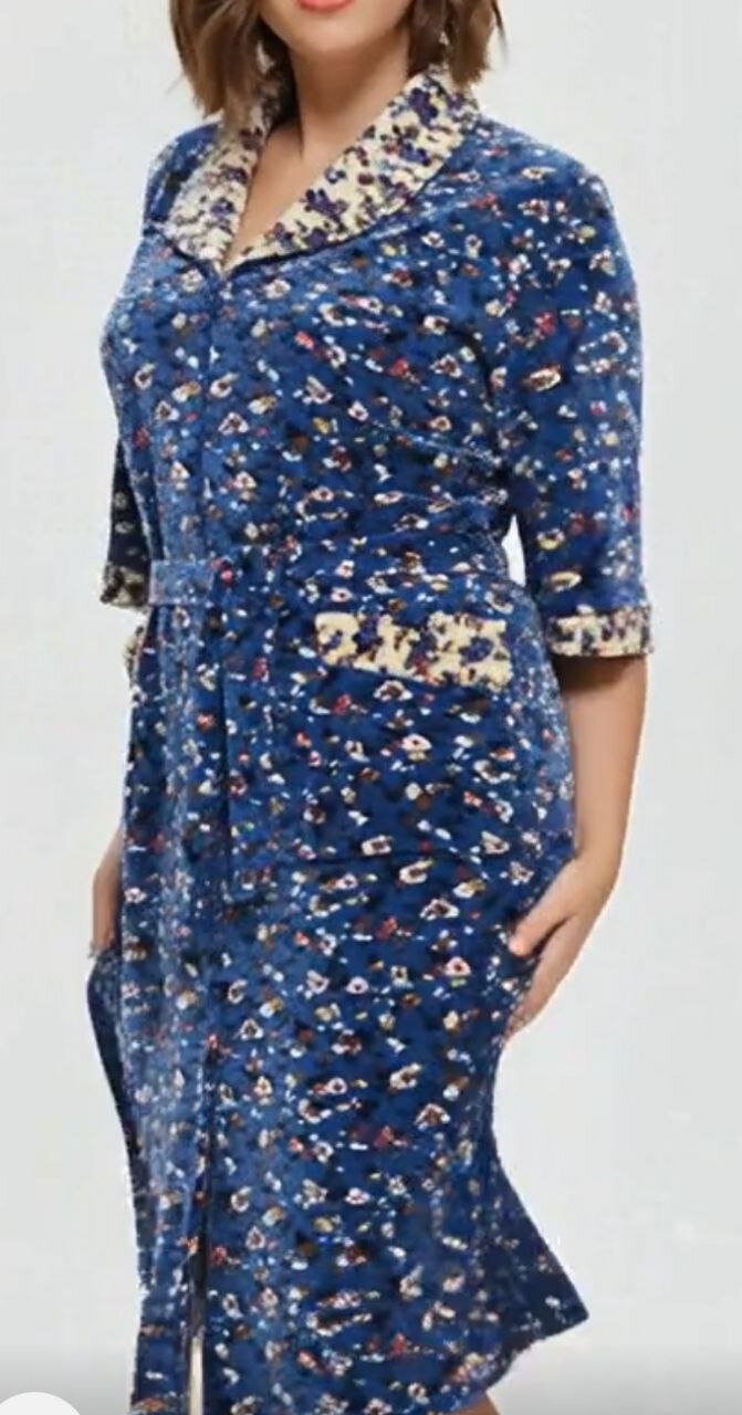 Халат , размер 58, Джинс — фото 1