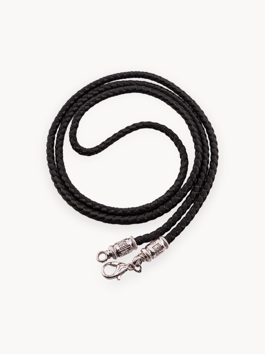 Шнурок для крестика, кулона, подвески мужской / Гайтан-шнурок Спаси и Сохрани мужской / Веревочка для крестика