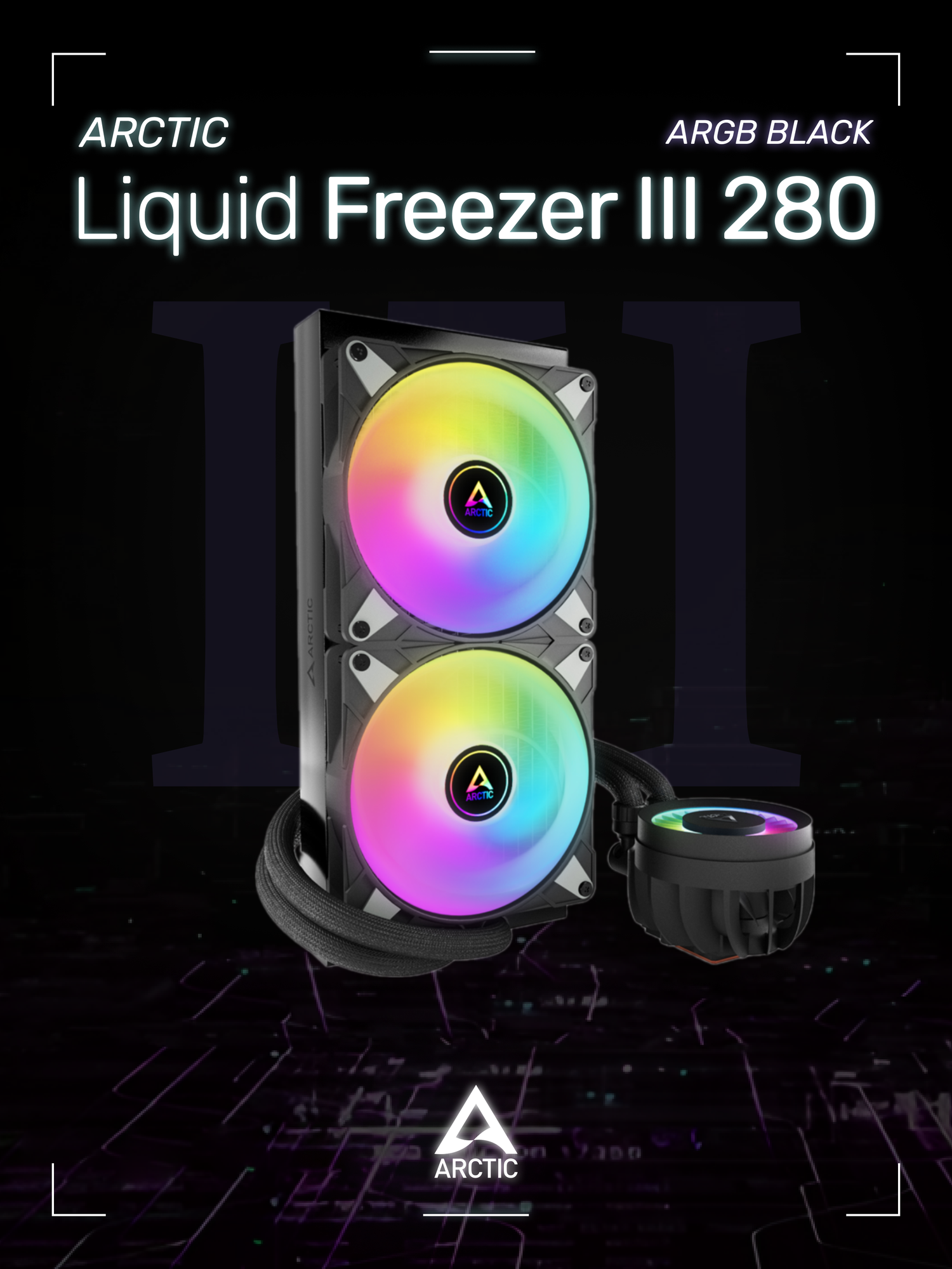 Водяное охлаждение для процессора ARCTIC Liquid Freezer III 280 ARGB Black ACFRE00143A