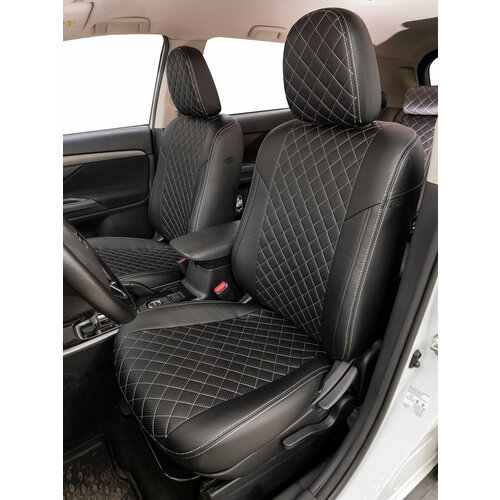 Чехлы для Mitsubishi Outlander 3 2012-2022 Авточехлы на сиденья Митсубиси Аутлендер 3 2012 2013 2014 2015 2016 2017 2018 2019 2020 2021 2022 15001₽