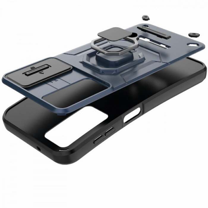 Transformer Ring Holder Противоударный чехол с кольцом и шторкой камеры для Samsung Galaxy A56 / A36 5G — фото 1