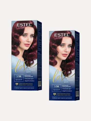 Изображение товара ESTEL Стойкая крем-краска LOVE, тон 5/56 Бургундский, набор 2шт