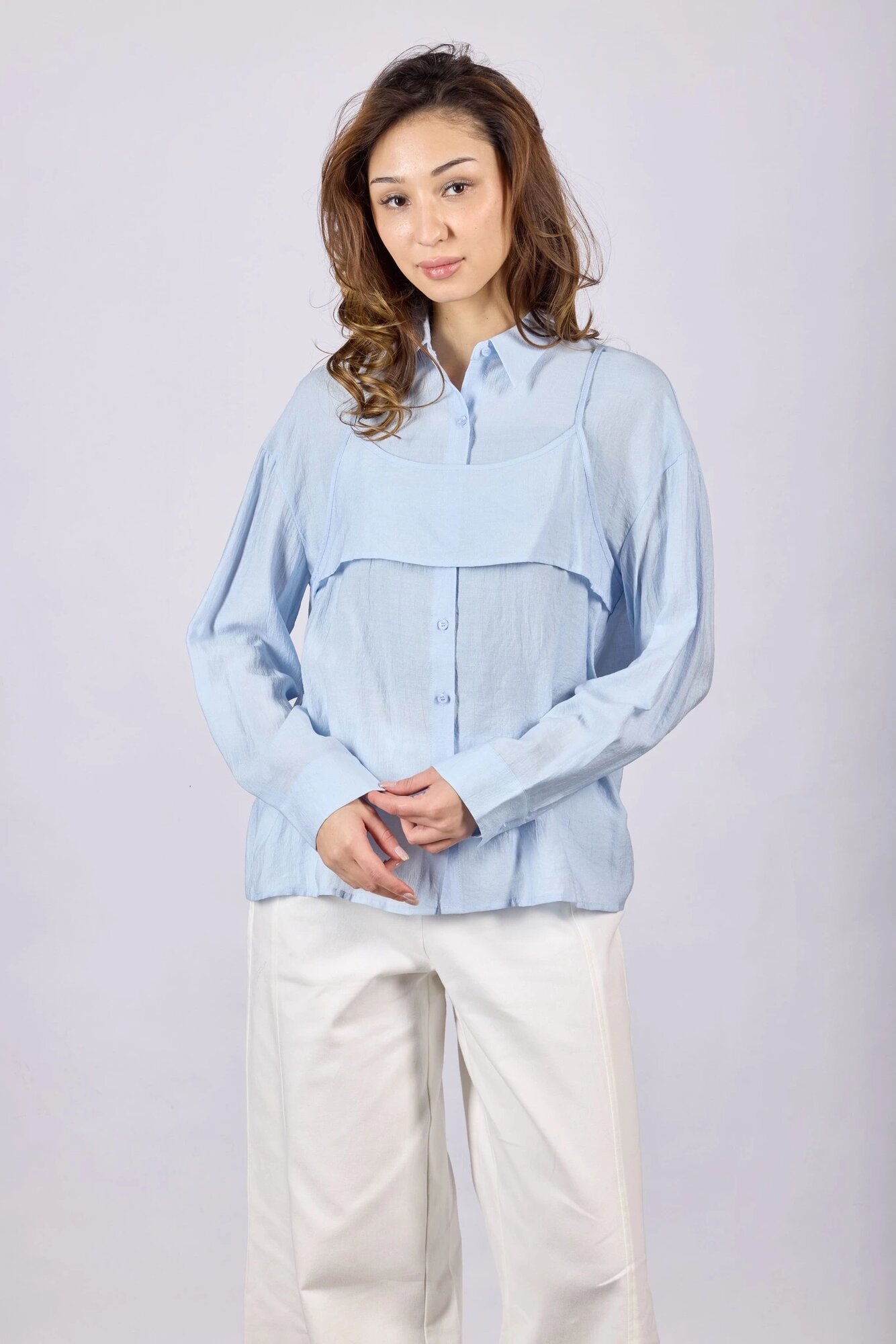 Рубашка Selfie, размер S, голубой — фото 1