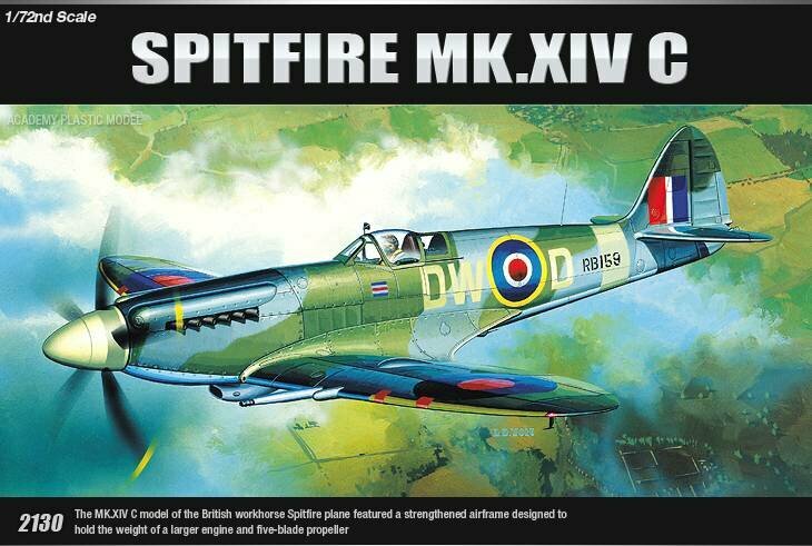 Сборная модель "Самолет SPITFIRE MK XIVC" (1:72), артикул 12484