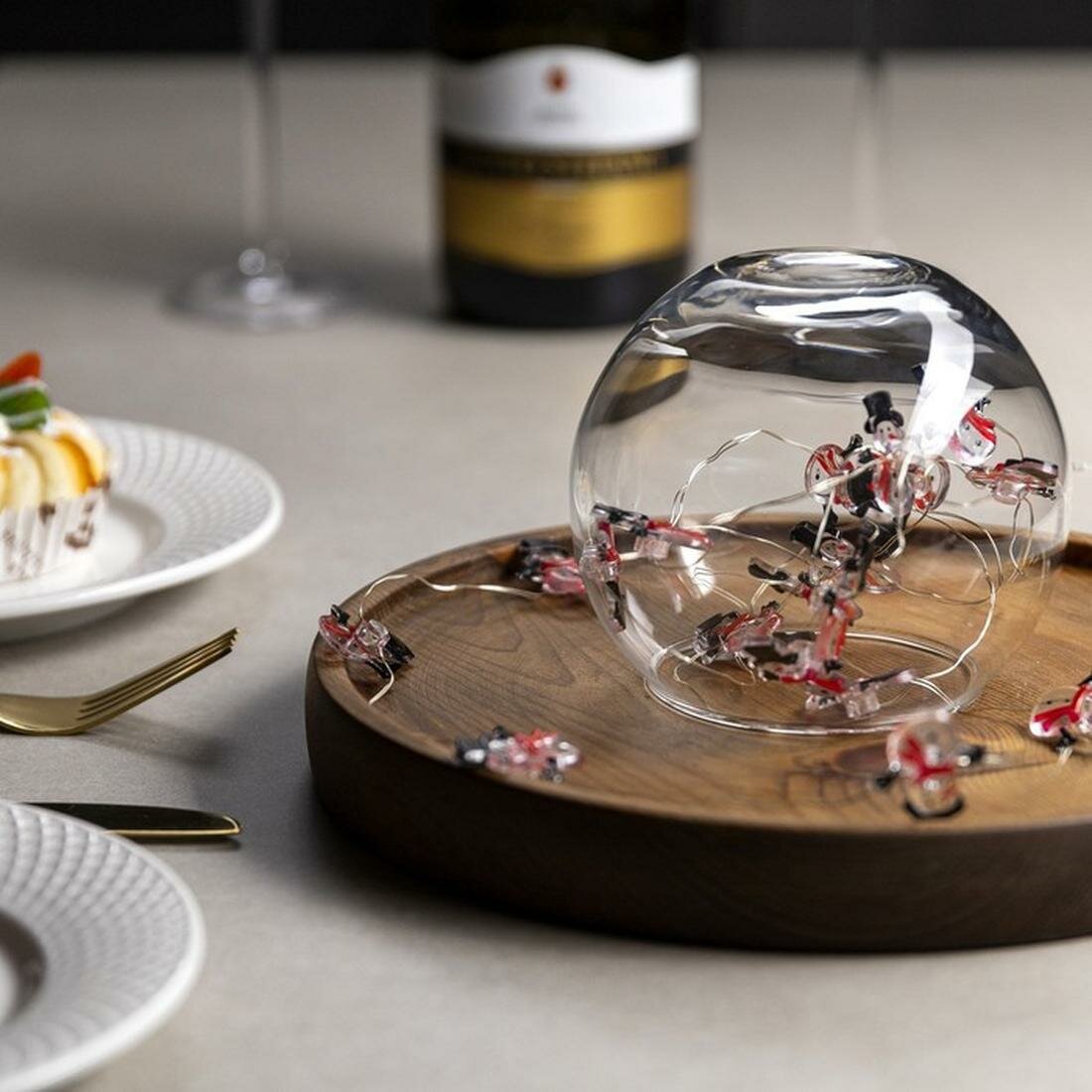 Гирлянда Luazon Lighting «Нить», 2 м роса с насадками «Снеговик в шарфе», IP20 — фото 1