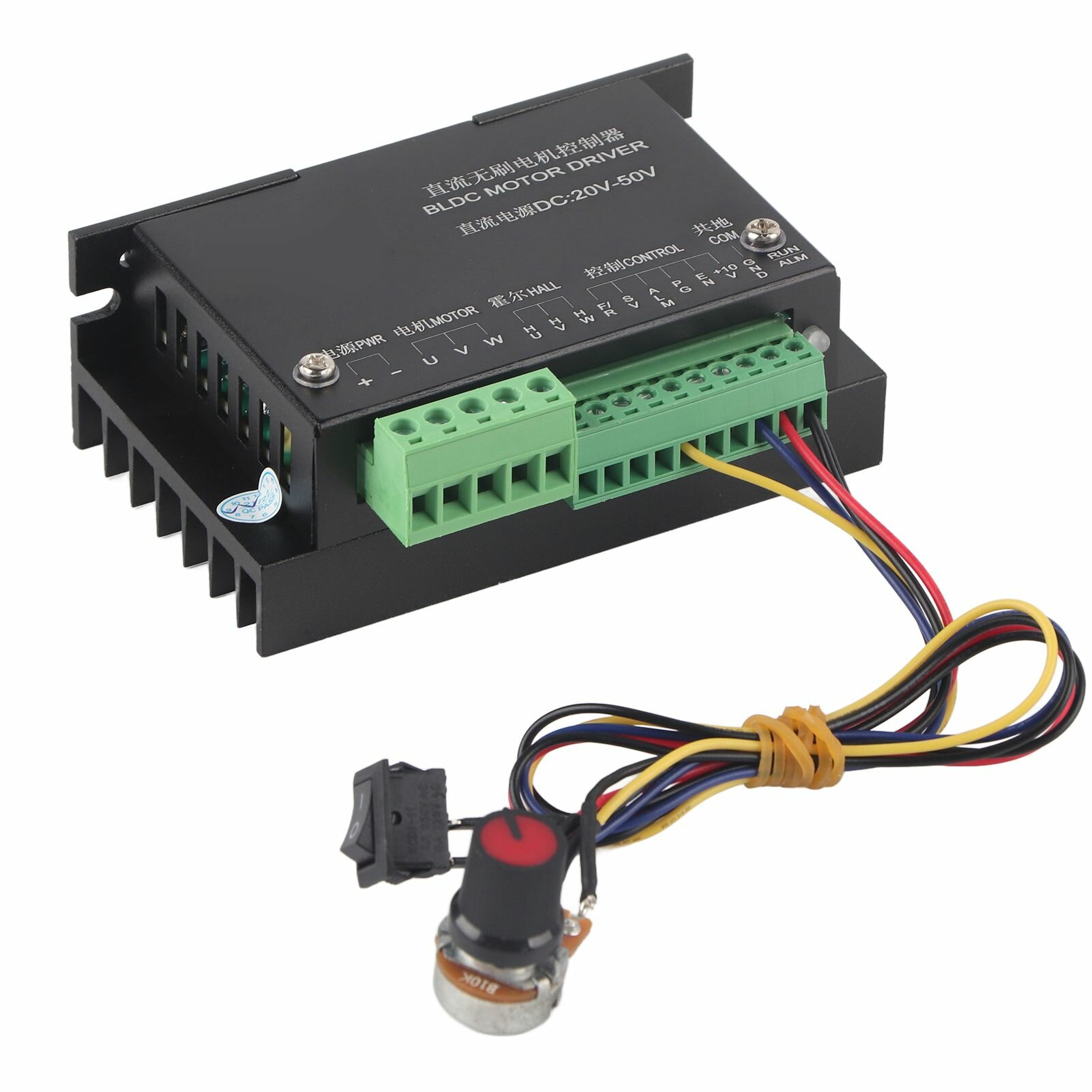 WS55-220 DC 48V 500W Бесщеточный шпиндель с ЧПУ Контроллер драйвера двигателя BLDC
