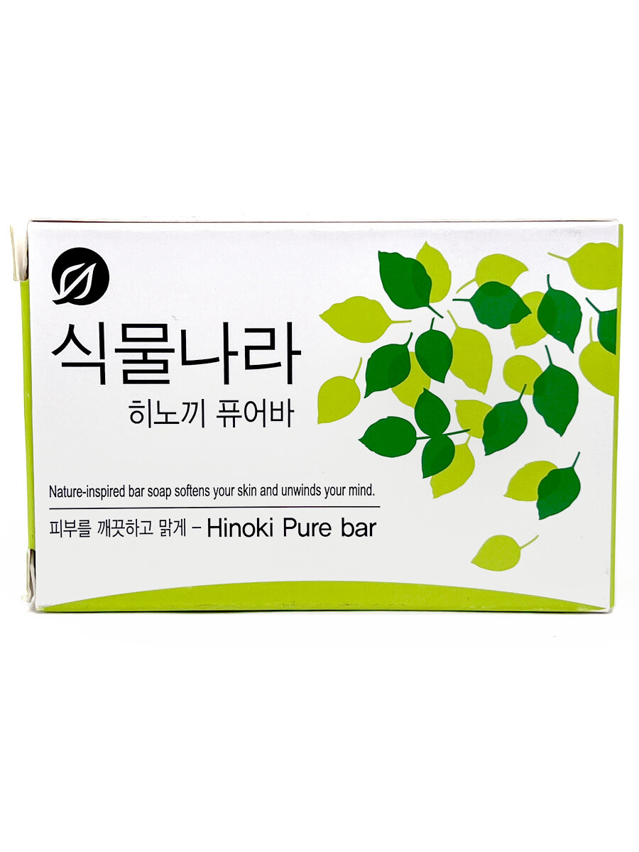 Мыло Туалетное LION Туалетное мыло с экстрактом японского кипариса Botanic Nation Hinoki Pure Bar, 100 г