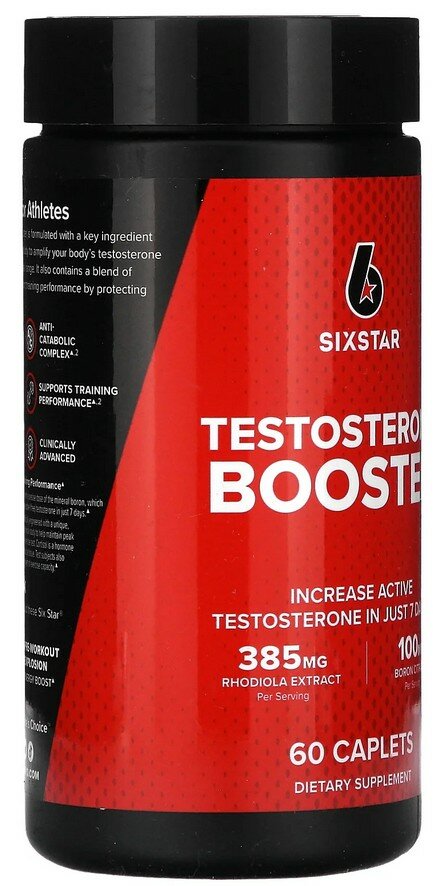 Картинки SIXSTAR, Testosterone Booster, стимулятор выработки тестостерона, 60 капсул