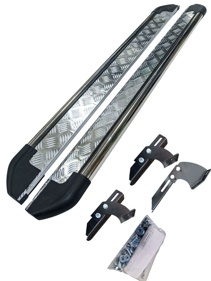 Пороги с креплениями для Toyota Land Cruiser Prado 120 (Тойота Ленд Крузер Прадо 120) 2002-2009