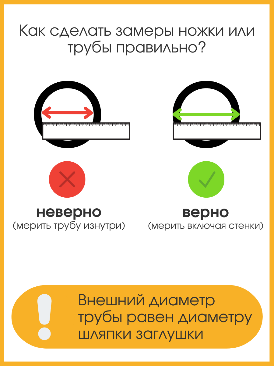 Заглушка круглая 38 мм для профильной трубы на ножку стула мебельная 4 шт — фото 1