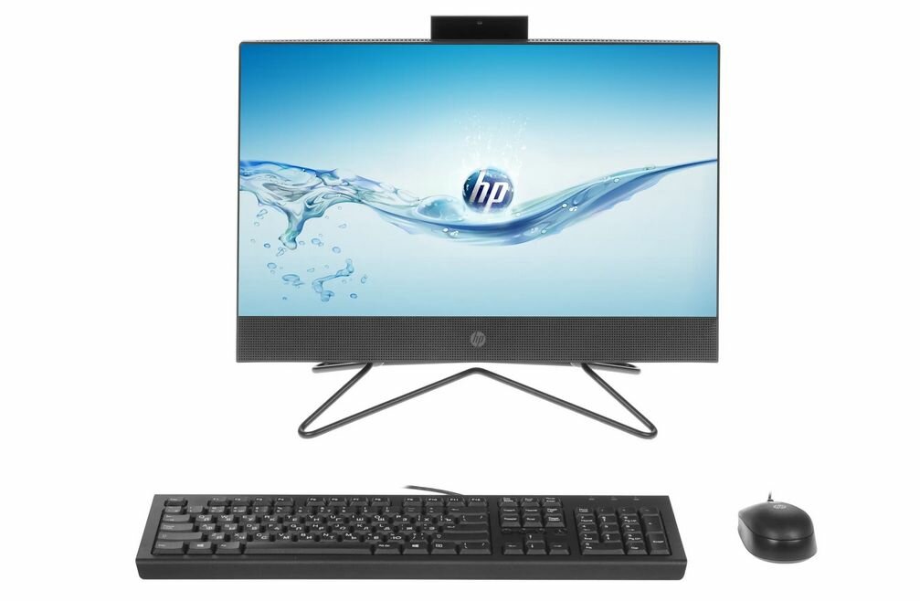 21.5" Моноблок HP 200 G4 (2Z363EA) черный - 1920x1080, IPS, Intel Core i5 10210U, ядра: 4 х 1.6 ГГц, 8 ГБ, SSD 256 ГБ, Intel UHD Graphics 620, без ОС