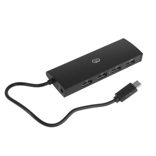 Разветвитель USB-C Digma HUB-4U20-UC-B 4порт черный 1767₽