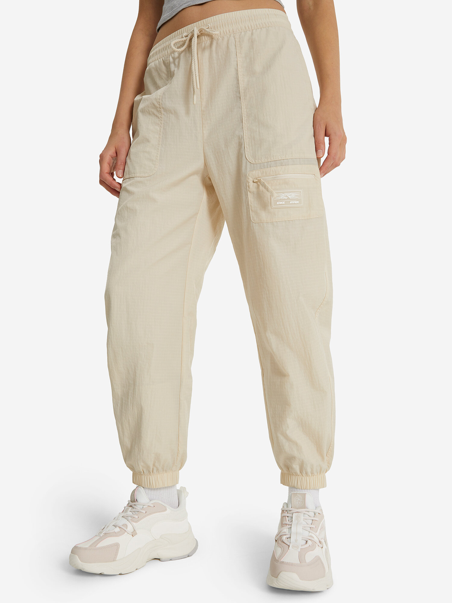 Брюки джоггеры Erke W.Sports Pants, размер XL, бежевый
