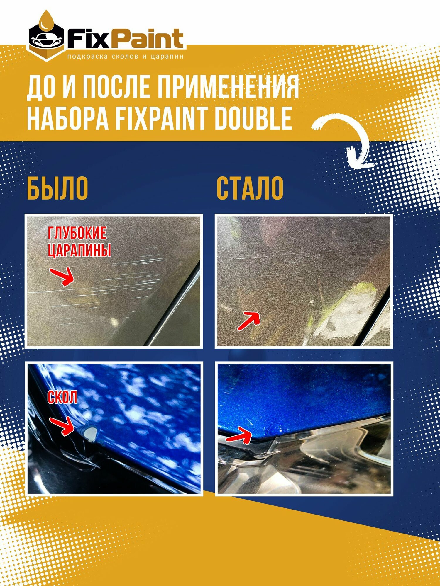 Набор-подкраска FixPaint Double для автомобилей LADA XRAY, код краски 195, название цвета сердолик SERDOLIK, краска и лак для подкраски сколов и царап — фото 1
