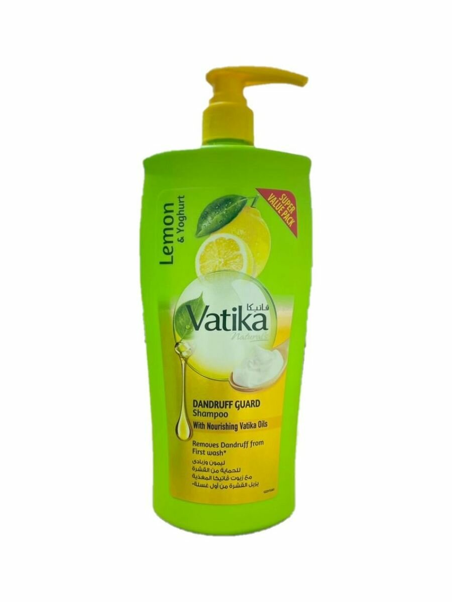 Шампунь от перхоти Dabur Vatika Лимон и Йогурт, Dandruff Guard, 600 мл