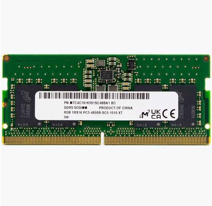 Оперативная память SODIMM 8GB DDR5-4800 Micron MTC4C10163S1SC48BA1 — фото 1