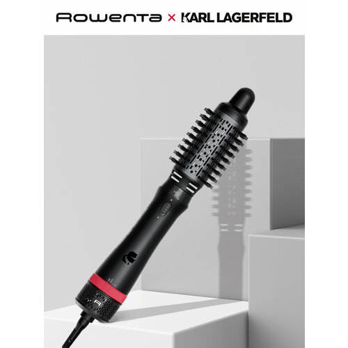 Фен-щетка Rowenta Karl Lagerfeld Express Style CF635LF0 черный, 5 насадок, покрытие Keratin & Glow — купить, цена, характеристики