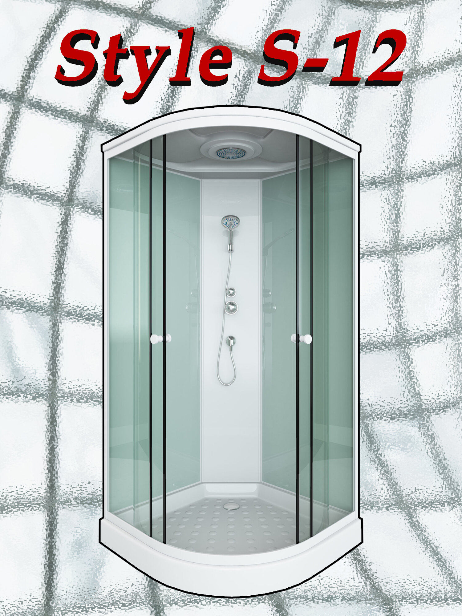 Душевая кабина Arcus Style S-12 матовое стекло низкий поддон 90\90\215