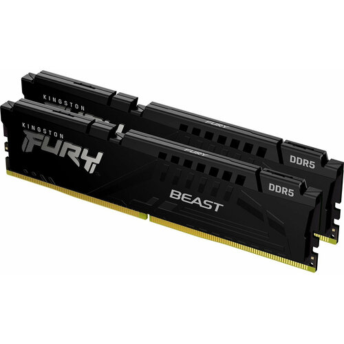 Kingston Память оперативная Kingston 16GB 5600MTs DDR5 CL40 DIMM Kit of 2 FURY Beast Black XMP 9350₽