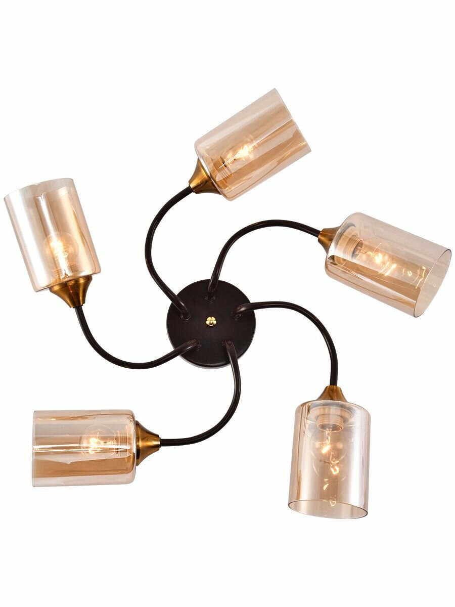 Люстра Awecon Caramel, потолочная, E27, 60 Вт, площадь освещения 20м², бежевый плафон — фото 1