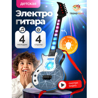 Гитара детская музыкальная со струнами TrendToys световые и звуковые эффекты