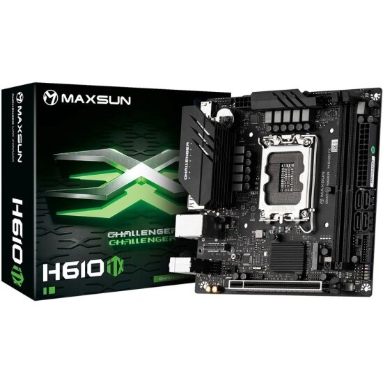 Материнская плата Maxsun CHALLENGER H610ITX 2LAN (LGA1700 Mini-ITX)