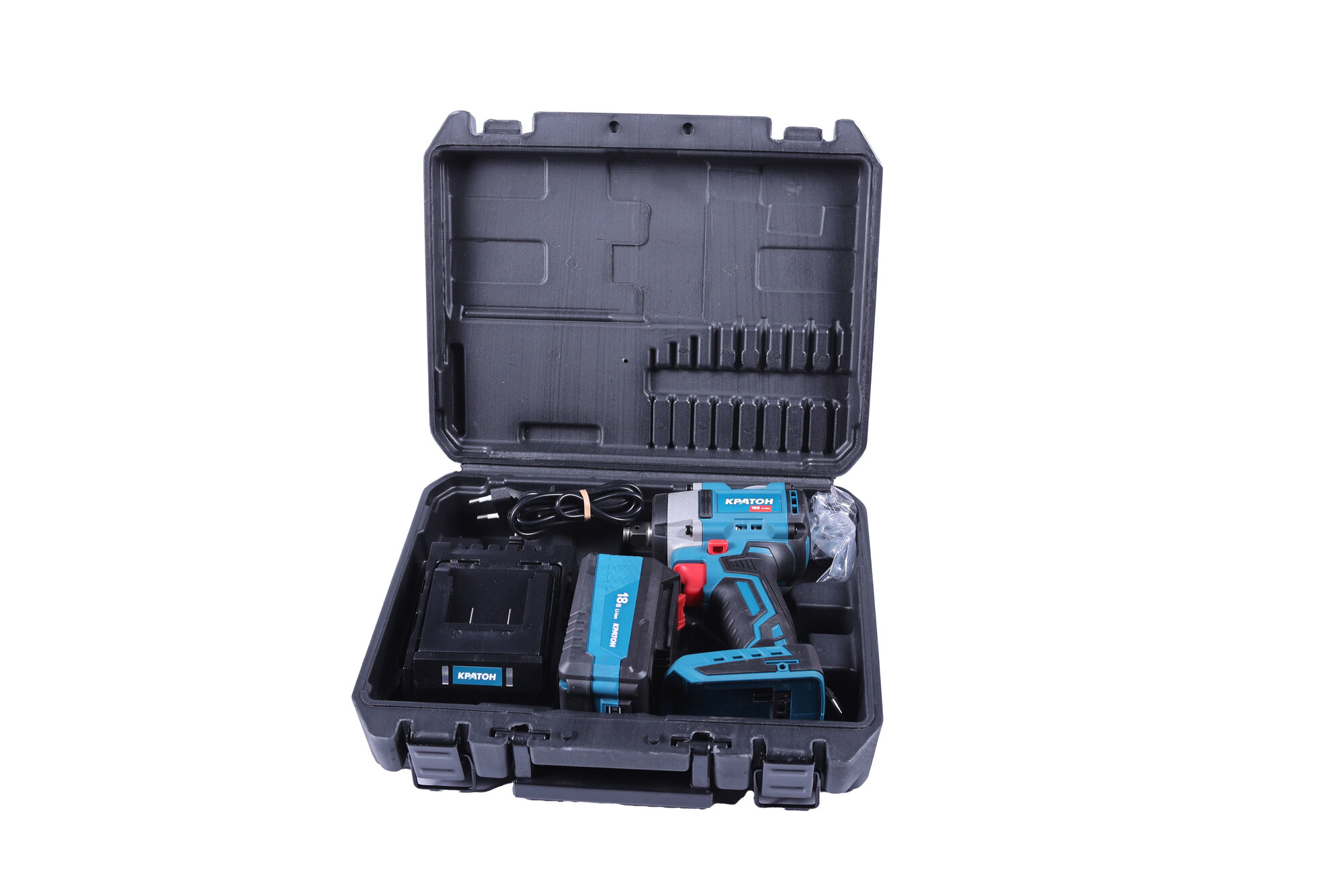 Гайковерт ударный бесщеточный аккумуляторный кратон BIW18CD-400N-FA SET (АКБ 4,0А·ч; ЗУ + кейс)