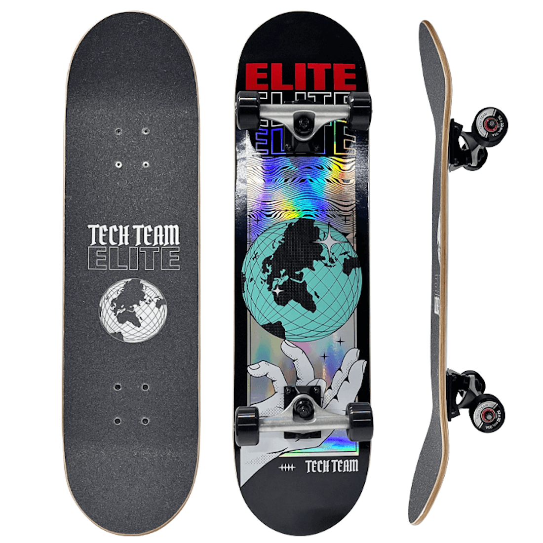 Скейтборд Tech Team "Elite", 31,75x8, Abec 7, до 100кг - Глобус