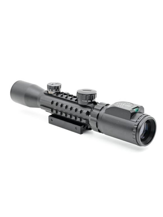 Оптический прицел COMBAT 3-9x32 ЕTTZ на универсальном кронштейне Weaver и Ласточкин хвост с уровнем горизонта