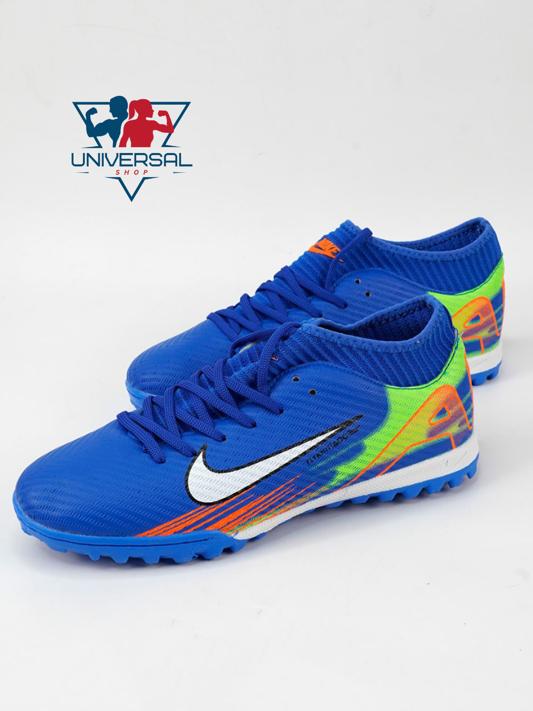 Бутсы NIKE, размер 41, бело-синий