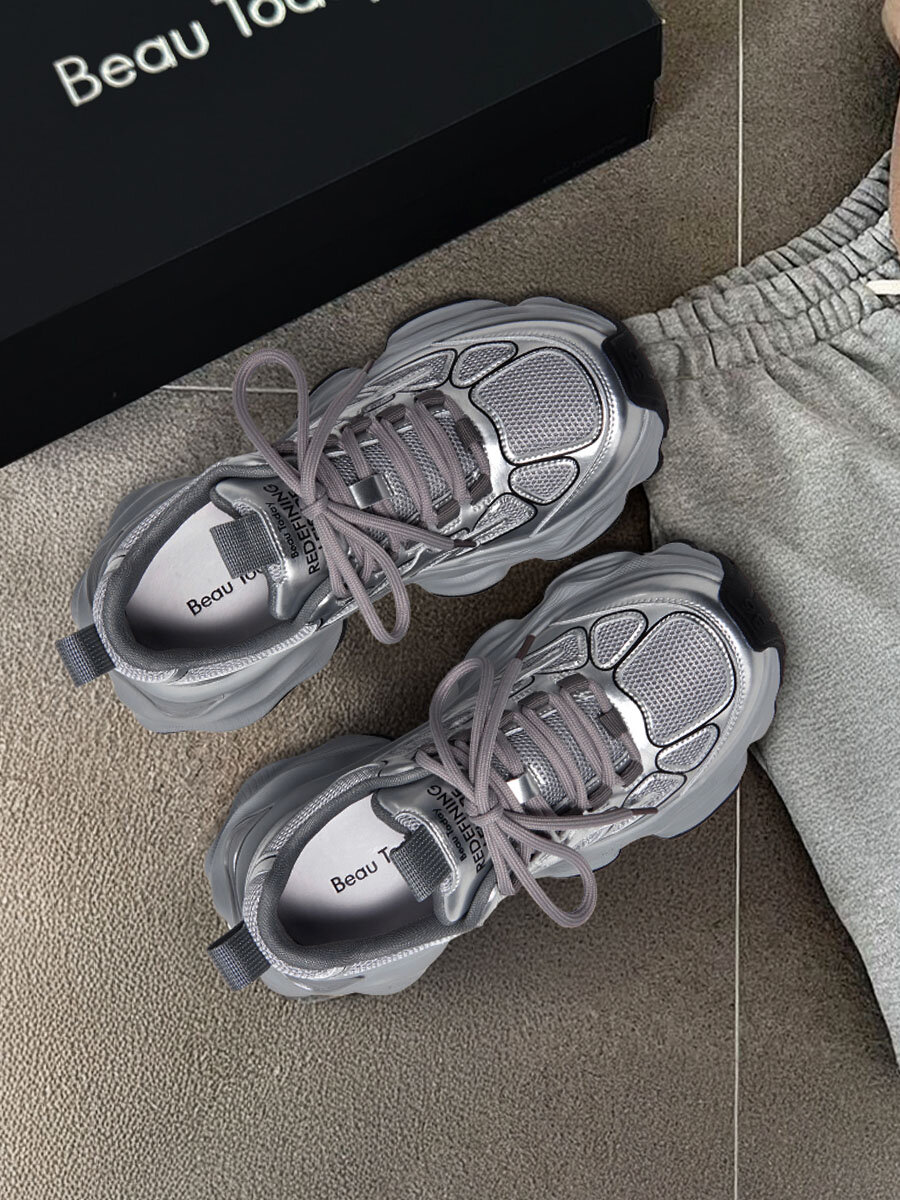 Кроссовки Beau Today, размер 40, серебристый