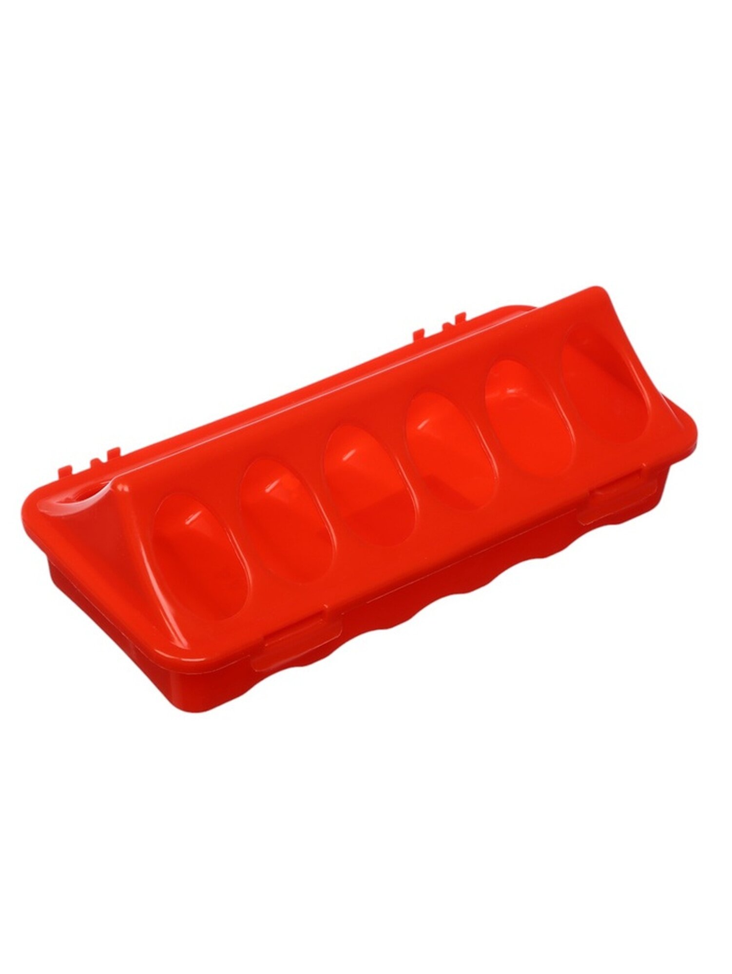 Кормушка-поилка Greengo для перепелов 12 ячеек пластик красная