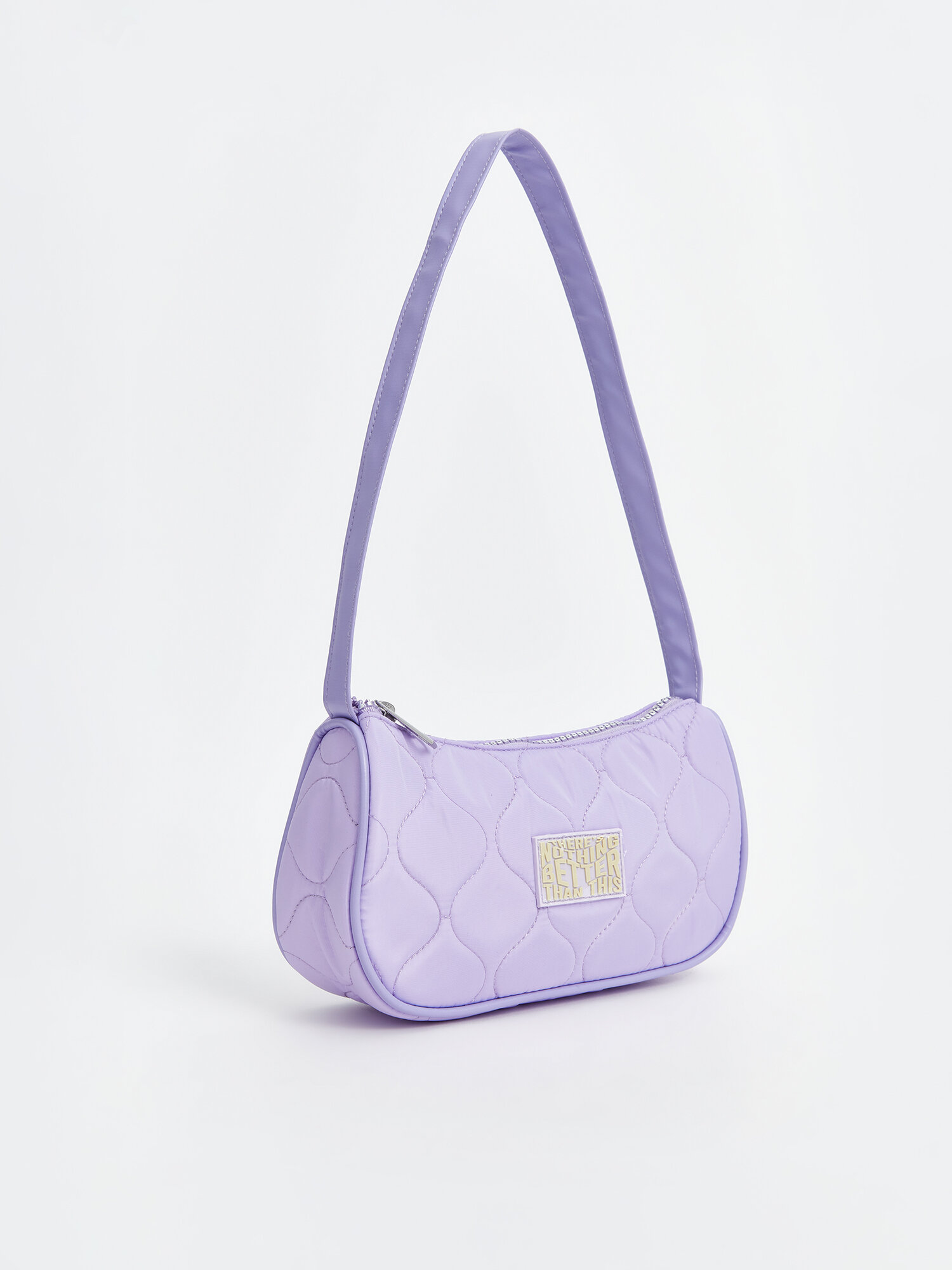 Сумка багет LC Waikiki фактура стеганая lilac