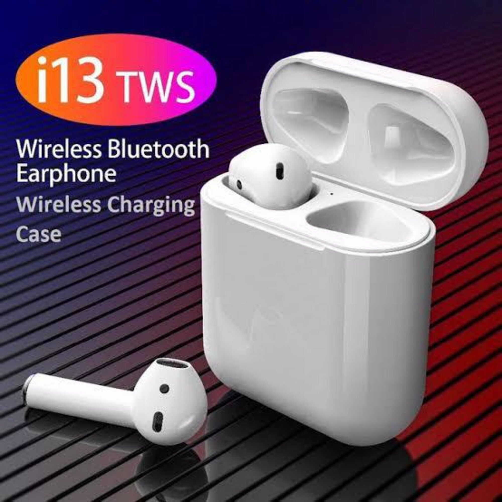 Наушники TWS i13, Bluetooth 4.1, с шумоподавлением, вкладыши, белые